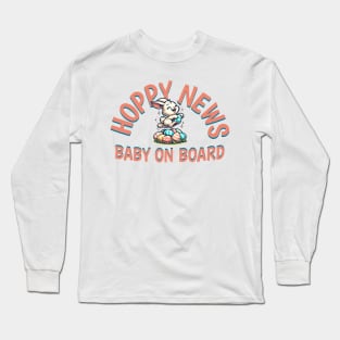 Hoppy News Baby On Board Eater Pregnancy Announcement Long Sleeve T-Shirt